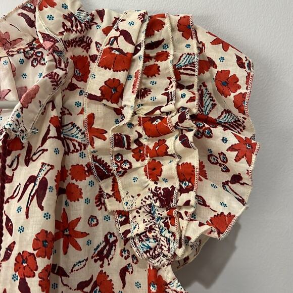 Aqua NWT Boho colorful Top, 100% Cotton - Picture 3 of 5